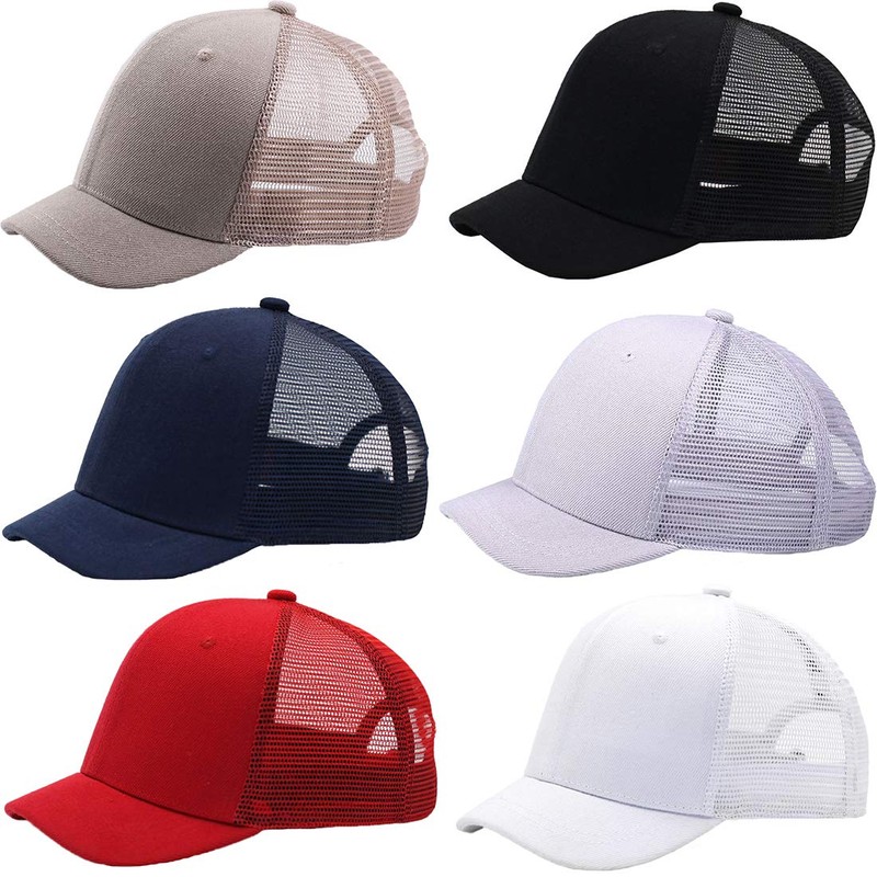 Laquest Short Brim Mesh Baseball Cap (Up to 25.6 inches