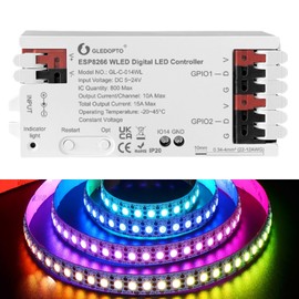GLEDOPTO WLED Controler Mic Supported Digital LED Strip IC Model WS2811, WS2812, WS2812B, FL19038, SK6812, SM16703P, SM16703SP3,