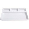 White Ceramic 4 Compartment Serving Plate