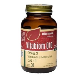 Biomiral Vitabiom Q10 Omega 3 Vitaminas Y Minerales 30 Caps                                                                                           