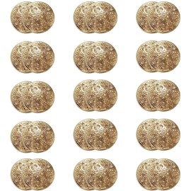 ftiemlovde 30 Novelty Brass Gold Buttons for Blazer ，Vintage Large Buttons Metal for Sewing Cardigan，Antique Decorative Pant Button for Crafting，Sparkly Jacket Button Women（A30 20 mm）