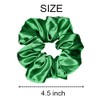 Sufermoe 12 Pcs Satin Silk Hair Scrunchies, 4.5 Inch, Green