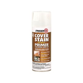 Rust-Oleum 3608 White Zinsser Cover-Stain Water Based Primer, 13 oz. Aerosol Spray Can (Pack of 6)