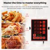 BEAMNOVA 4 Channel Digital Kitchen Timer Cooking Loud Alarm Stainless