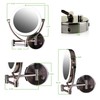 Ovente 7.5" Lighted Wall Mount Makeup Mirror, 1X & 10X
