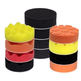 MYFEELGAGA Sponge Buff 3.1 inches (80 mm) Set of 12 Electric Polisher Sponge Buffing Polishing Sponge Velcro Type