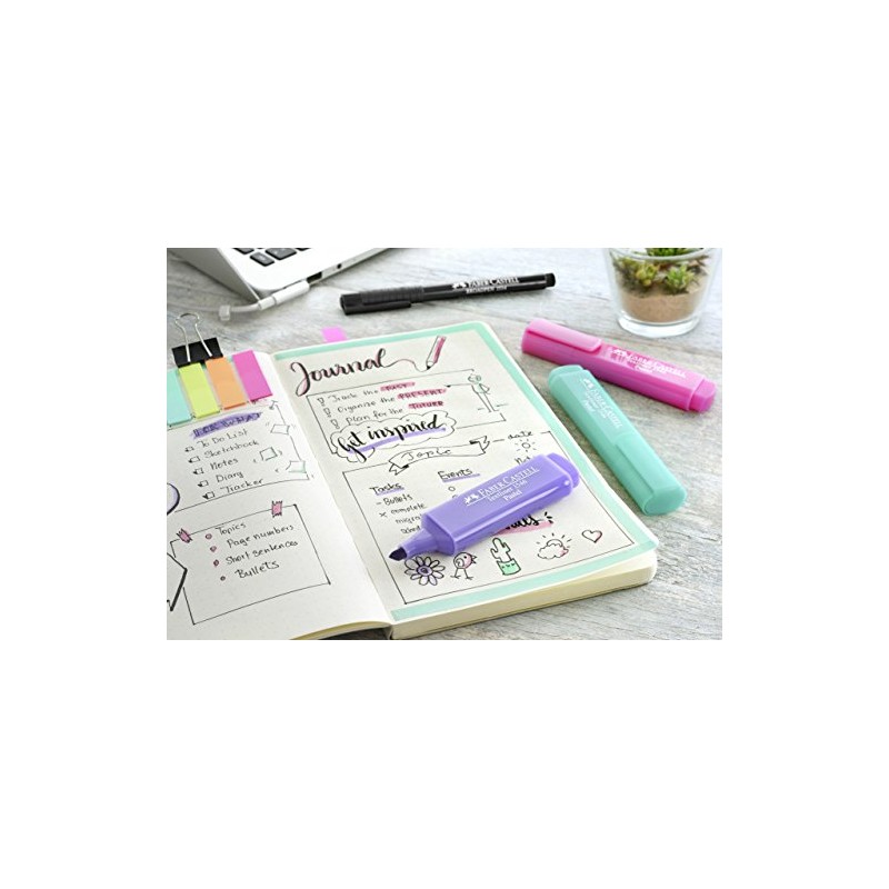 Faber-Castell 154658 – Box with 10 Markers fluorescent Textliner 1546
