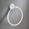 Flybath Towel Ring Brass White Finish Hanger Holder for Bathroom