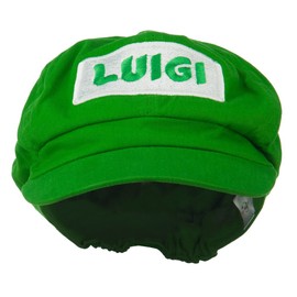 e4Hats.com Rectangle Mario and Luigi Embroidered Cotton Newsboy Cap - Lime 2XL-3XL