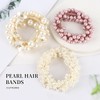 Esitrormi Pearl Hair Scrunchies hair ties for thick hair ponytail
