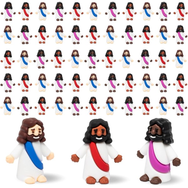 Mini Jesus Figures 50 Pcs-Tiny Jesus Bulk-Little Christ Figurines for