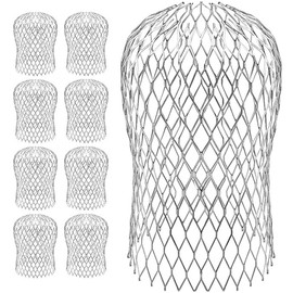 Wolfride 8Pcs Gutter Downspout Guards, 3.5" Adjustable Aluminum Filter Strainer Expandable Gutter Downspout Protector for Preventing Blockage Leaves Debris