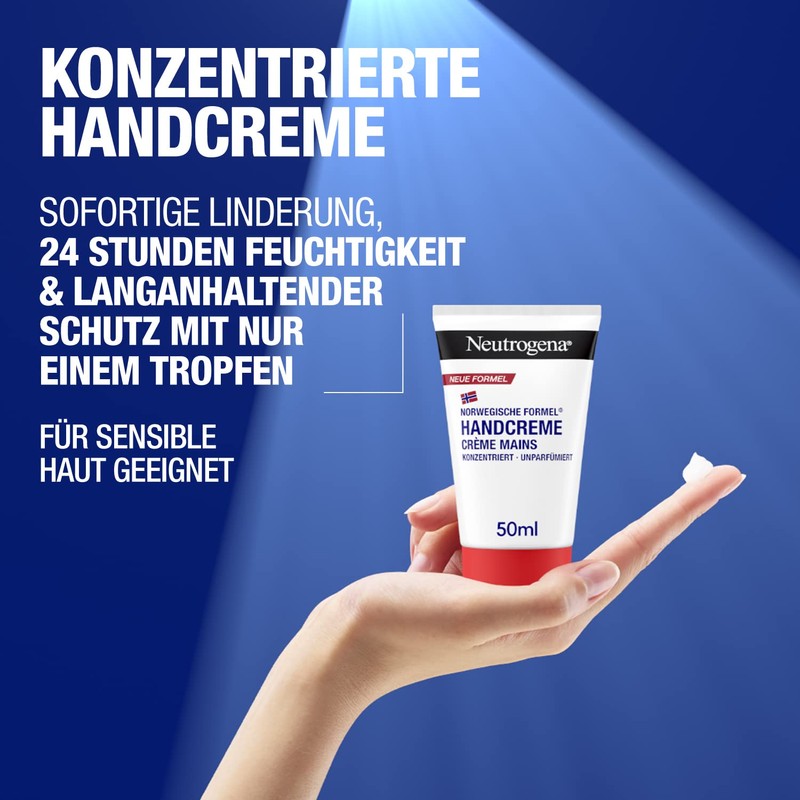Neutrogena Concentrated Unscented Hand Cream (50 ml), Soothing Hand Cream