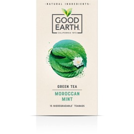 Good Earth Moroccan Mint Tea Refreshingly Natural Herbal Tea, 15 Biodegradable Teabags