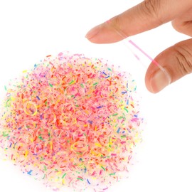 Padorul 1000Pcs Small Elastic Hair Bands for Women, Multi-colored Stretchy Hair Ties Ponytail Holders Bobbles No Metal for Dressing