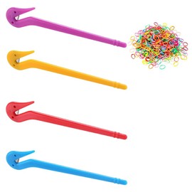 Herramienta para Cortadores Banda Cabello Elástica - Herramienta para Quitar Banda Cabello Elástica, Coletas Cortadores de Banda Elástica para el Pelo, con 1000 Piezas Ligas Cabello (4 Piezas)
