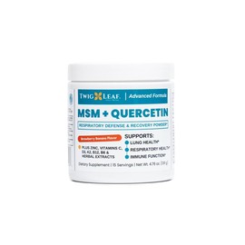 MSM + QUERCETIN - Respiratory Defense & Recovery Powder with Vitamins C, D, B6 and Zinc Plus Herbs for Powerful Respiratory & Immune Support. Delicious Fruity Flavor. No Artificial Sugars, Colors or Flavors