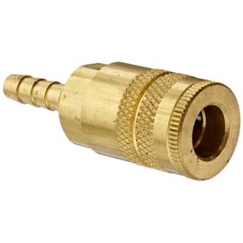 Dixon Valve DC2042 Brass Air Chief Industrial Interchange Quick-Connect Air Hose Socket, 1/4 Coupler x 1/4 Hose ID Barbed, 37 CFM Flow Rating by Dixon Valve & Coupling