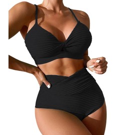 COLIZERE Trajes de Baño Mujer de Dos Piezas Bikini Cintura Alta para Playa Piscina