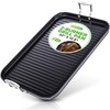 NutriChef 20"x13" Stove Top Grill Pan - Double Burner, Hard-Anodized