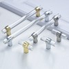 BonKuDoo 5 Pack Glass Drawer Pulls Crystal, Cabinet Handles, Kitchen