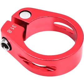 LICQIC 31.8 mm Bike Seat Post Clamp for MTB Bike Road Bike Casual Bike (Red)