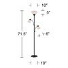 360 Lighting Bingham Modern Torchiere Standing Floor Lamp 71 1/2"