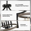 WBinDX 4-Light Farmhouse Chandelier, Metal Semi Flush Mount Ceiling Light
