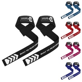 Weight Lifting Straps with Wrist Support – Non Slip Gym Wrist Straps Wraps – 6MM Neoprene Padded Power Strap - Weightlifting Fitness Bodybuilding Workout –Deadlift Straps (Black)