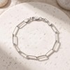 925 Sterling Silver Bracelets for Women, 6mm Silver Paperclip Bracelet