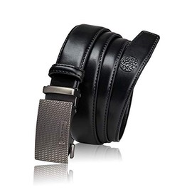 BETLEWSKI - Men's Leather Belt - Men's Belt Made of Natural Cowhide Leather with Shortening Option - Genuine Leather Belt with Certificate - Length 135 cm - Black, black
