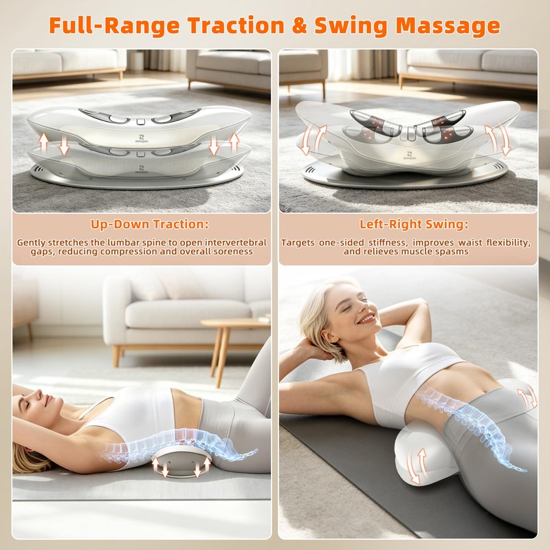Zenopax Electric Lumbar Traction Device,5 In1 Smart Back Decompression