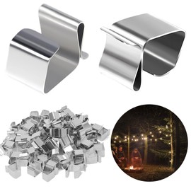 YIUWOD Pack of 50 Gutter Holders - Fairy Lights Attachment - Gutter Holder - Suitable for Fixed Fairy Lights, Icicle Lights, Party Decoration, Bedroom, Bathroom, Garden