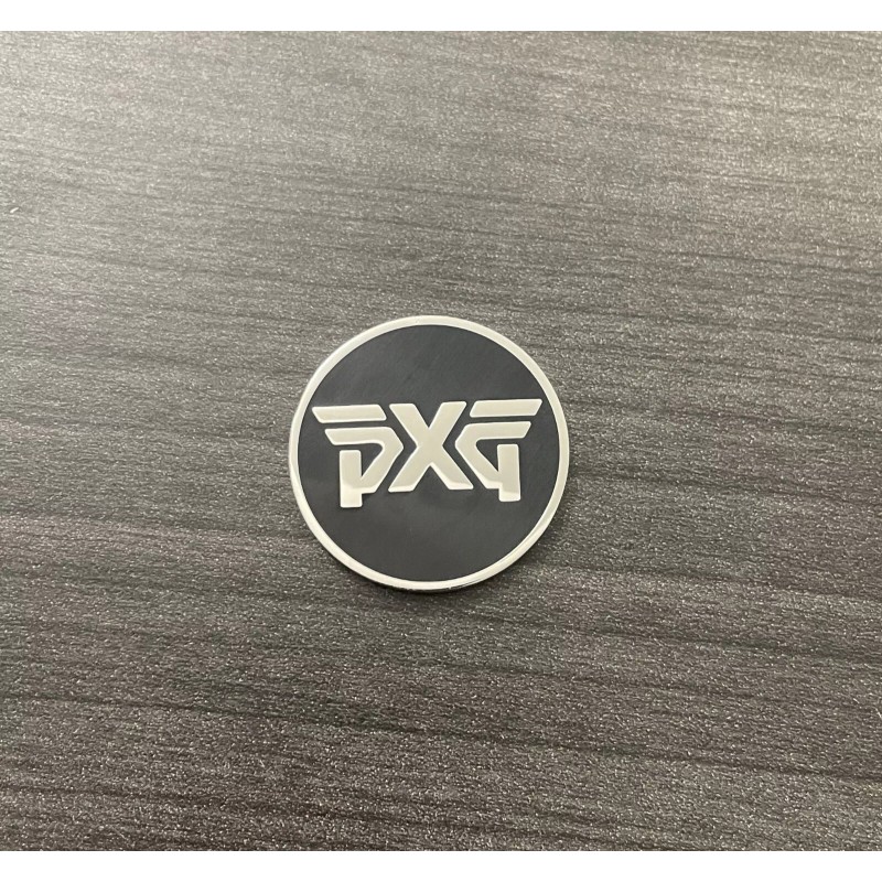 PXG Two Sided Ball Marker Black Silver
