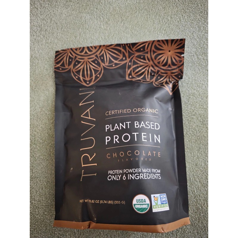 Truvani Certified Organic Plant Based Protein Chocolate 11.82 oz 11/26