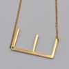 HUAN XUN Big Initial E Necklaces Stainless Steel Jewelrys Name
