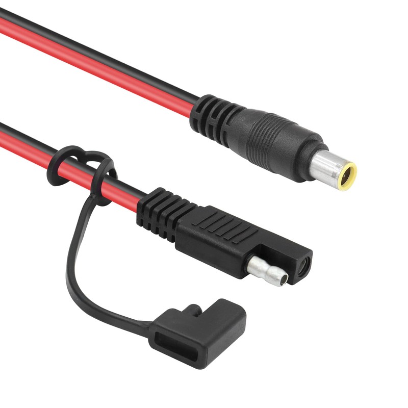 RIIEYOCA DC 8mm Male to SAE Connector Adapter 14AWG Cable,with