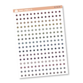 Tiny Star Planner Stickers from Kits | B-710 (Muted Rainbow)