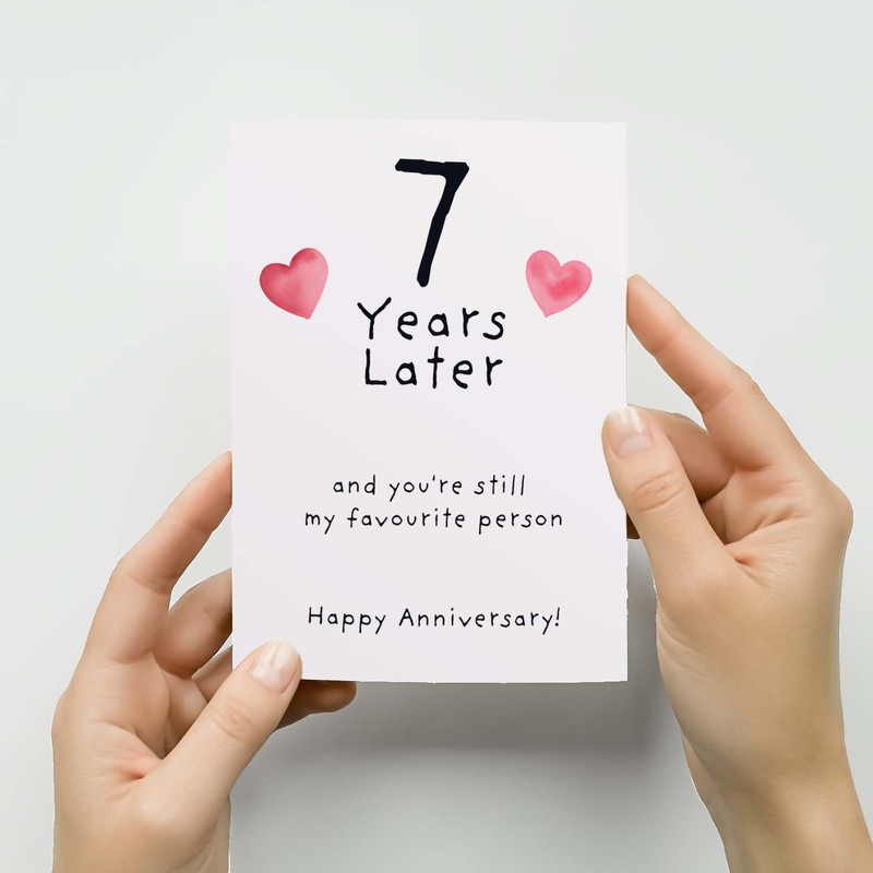 Postcard Prints - 7th Wedding Anniversary Card For Wife Anniversary