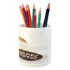 Lunarable Easter Pencil Pen Holder, Happy Easter Words on Egg