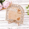 Baby Announcement Sign, 5.5 Inch Wooden Birth Announcement Board Hello