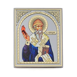 NKlaus Holy Spiridon Wooden Icon 10 x 12 cm Christian Orthodox 11353