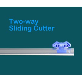 320 Slide Cutter-4 Pcs Self-Adhesive Two-Way Sliding Cutter, Suitable for 12.5 inches Wide Plastic Wrap, Aluminum foil Paper, Barbecue Paper, Baking Paper, etc. (320 Slide Cutter-4 Pcs)