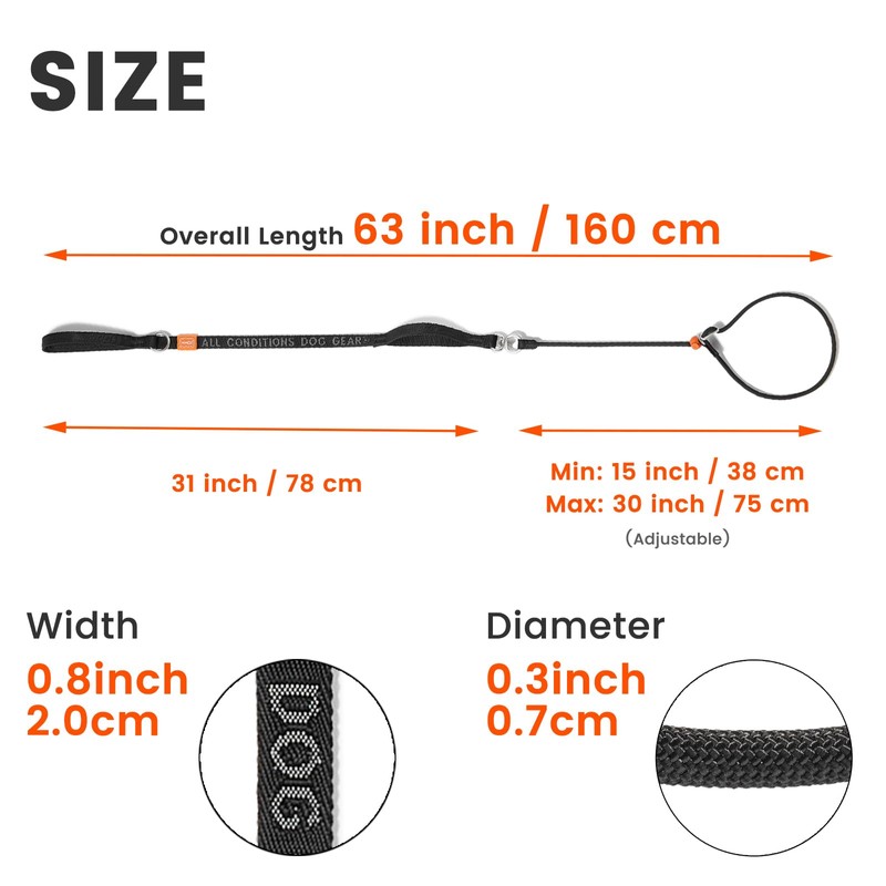 HowGo Slip Lead Dog Leash with Padded Handles | Lightweight
