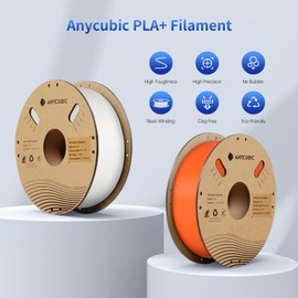 ANYCUBIC PLA Plus (PLA+), RFID 3D Printer Filament 1.75mm, High Toughness 3D Printing Filament, Dimensional Accuracy +/- 0.02mm, Print with Most FDM 3D Printers, 1KG Spool, Vibrant Orange