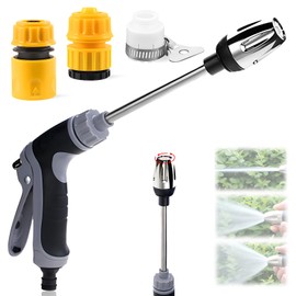 Waterblitz Pressure Washer, Waterblitz High Pressure Water Gun, Upgraded Jet Nozzle for Garden Hose, 360° Rotating for Three Spray Modes for Car, Floor, Wall Cleaning (Water Gun + Connector)