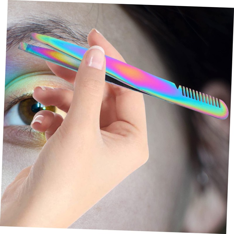 CAXUSD Facial Hair Remover Tweezers Set 4pcs Precision Eyebrow Tweezers