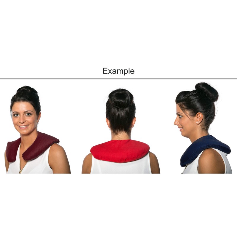 Cherry Stone Neck Pillow, 30 x 33 cm, Black, Cherry