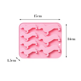 CANDeal 2pcs Silicone Ice Tray with Dachshund Dog Shape, Ice Cube Molds Food Grade for Ice Treats Candy Chocolate Biscuits