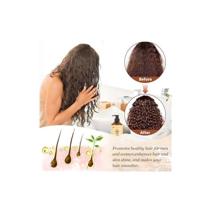 Meanju Long-Lasting Styling Moroccan Volume 300 g, Moroccan Curl Cream,